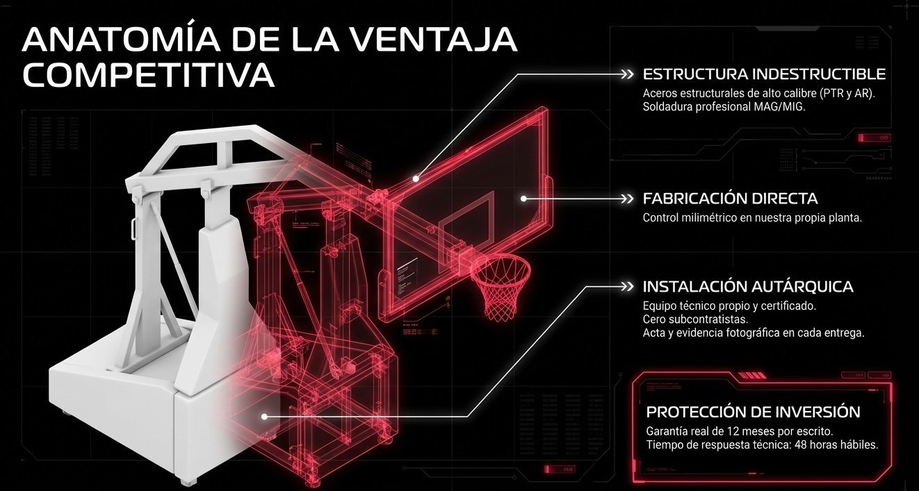 Ventaja Competitiva: Estructuras indestructibles con aceros estructurales de alto calibre PTR y AR.